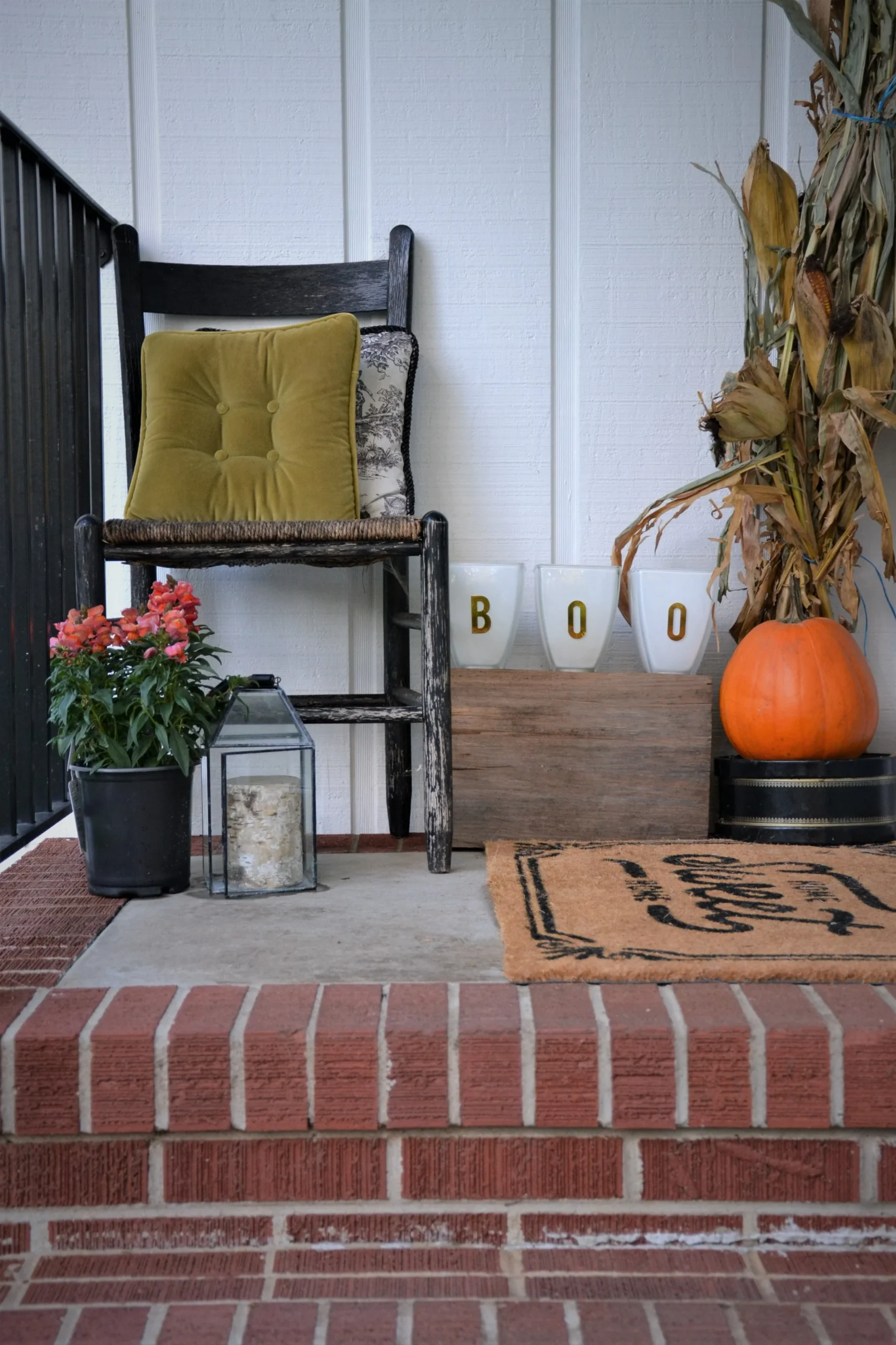 Halloween Porch Décor Inspiration Spooky Vibes Candle Votive Upcycled DIY How-To, Fall Craft Project