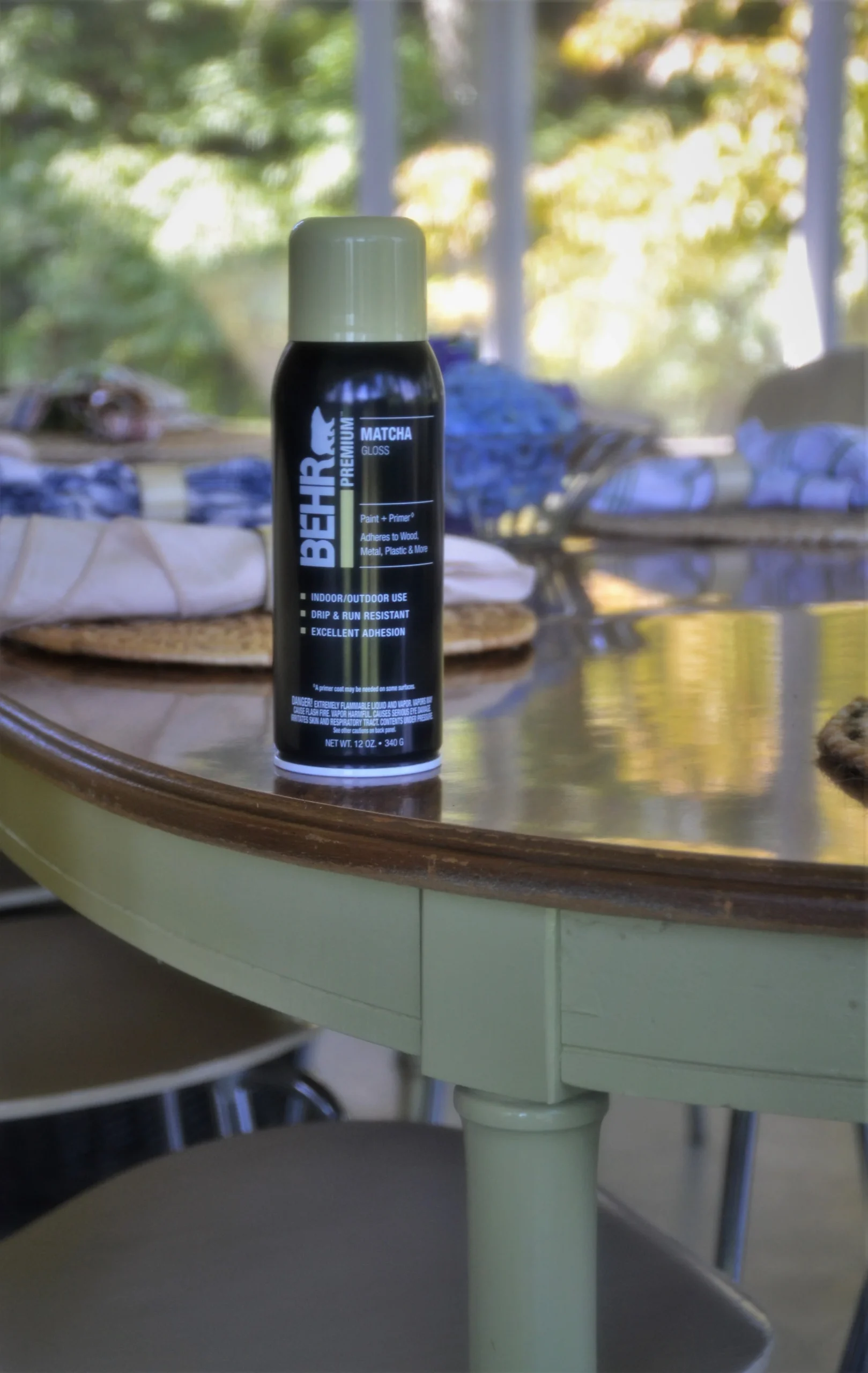 Vintage Rattan Table Restoration – 1960s Dining Table DIY Makeover with BEHR Paint