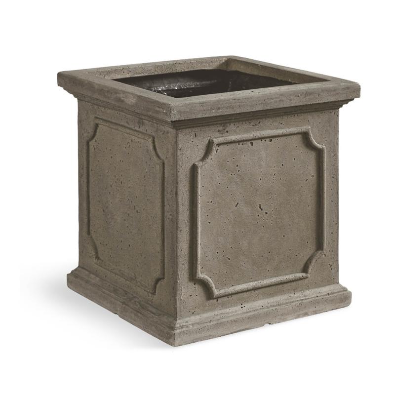 Square stone planter