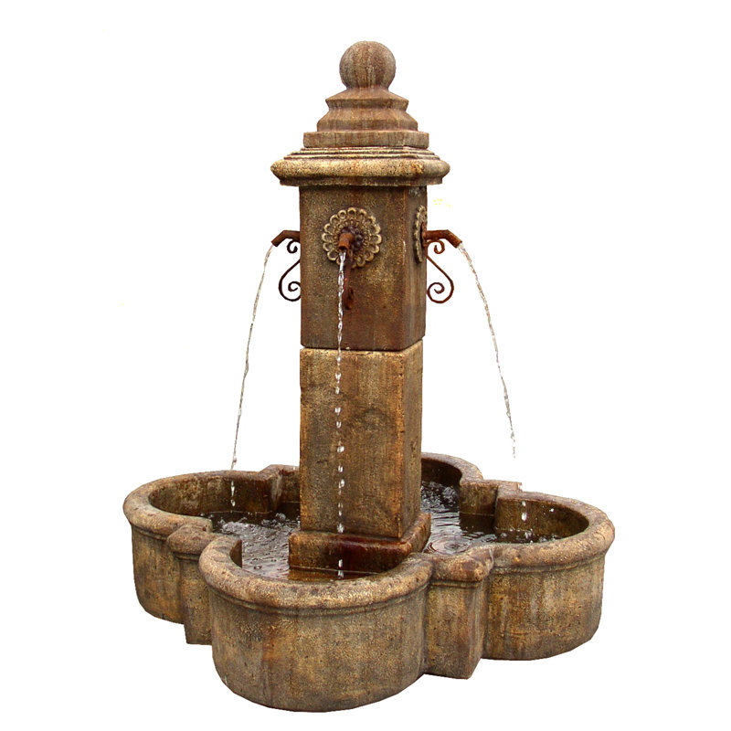 Campania International Avery cast stone birdbath for European formal garden wildlife