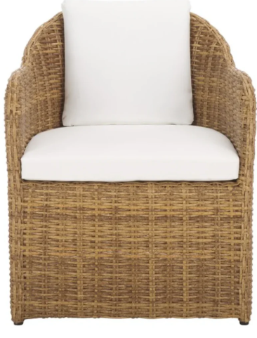 Outdoor rattan armchair