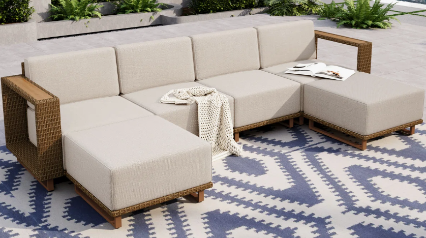 Wicker outdoor sofa