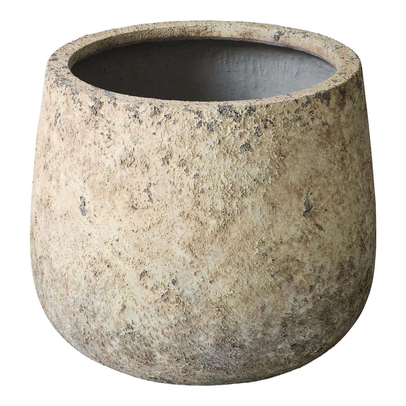 Round textured planter