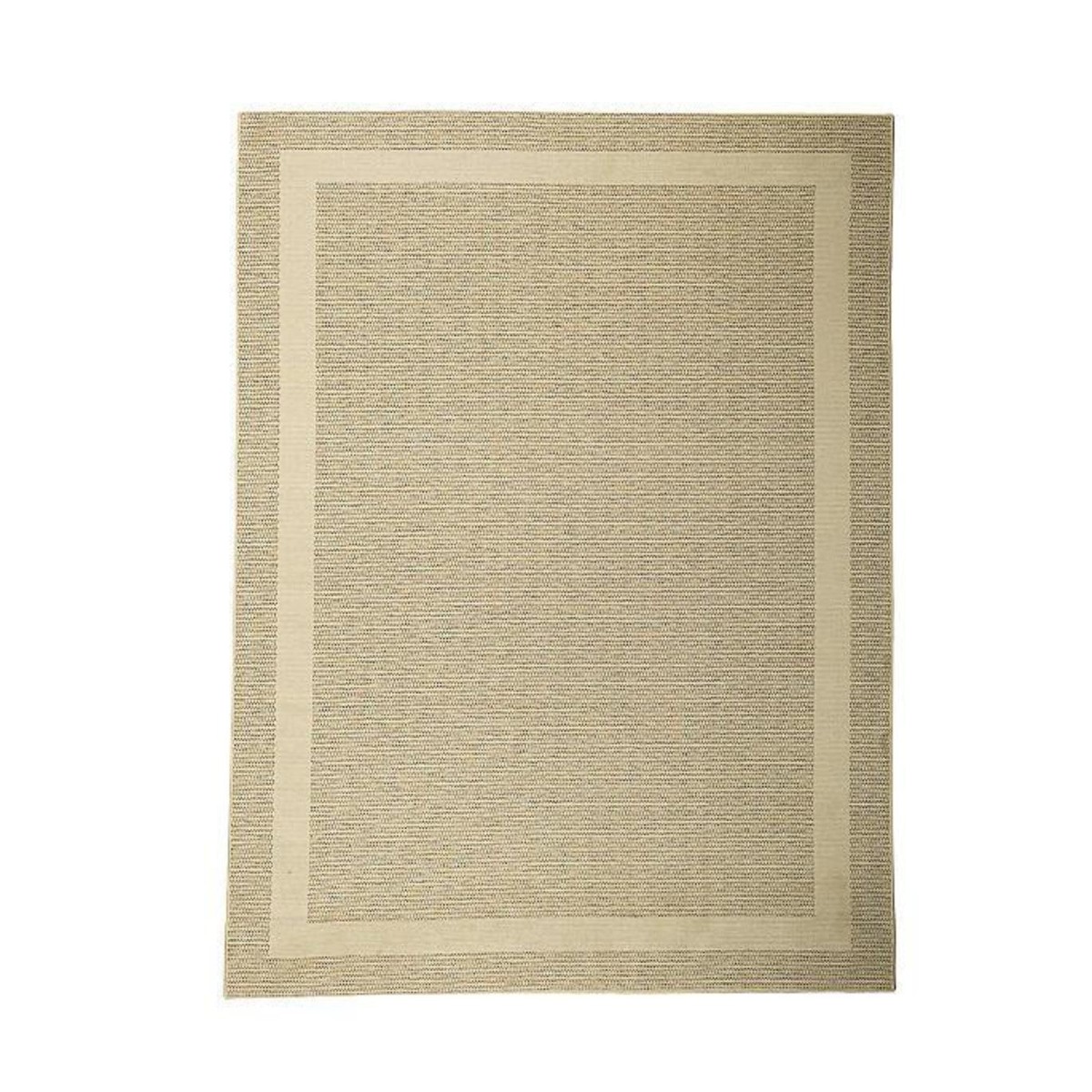 Green bordered outdoor rug
