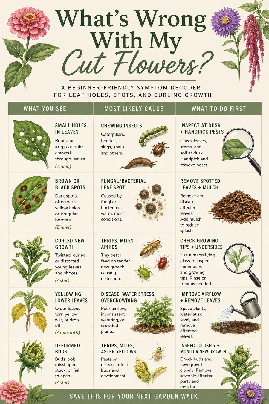 What's Wrong With My Cut Flowers? Symptom Decoder