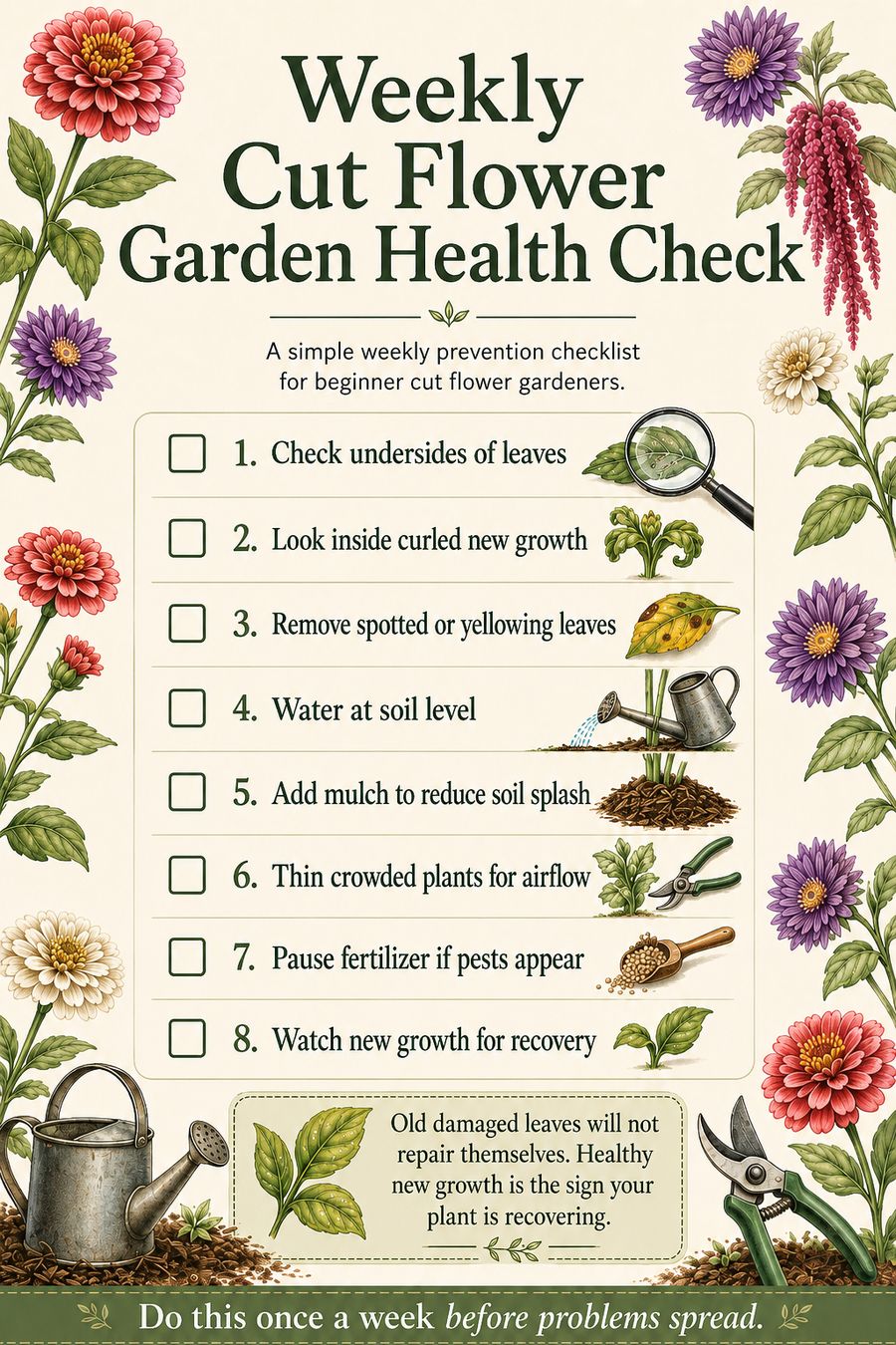 Weekly Cut Flower Garden Health Check