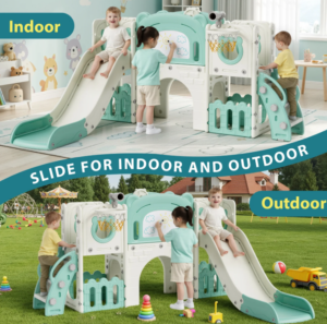Arlopu 10-in-1 kids slide and climber set indoor outdoor Walmart deal