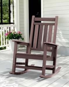 SERWALL oversized outdoor HDPE rocking chair with wide armrests Walmart deal